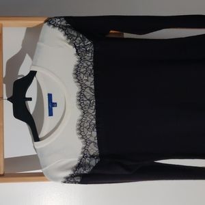 3/$12 Flattering lightweight sweater knit dress with lace detail